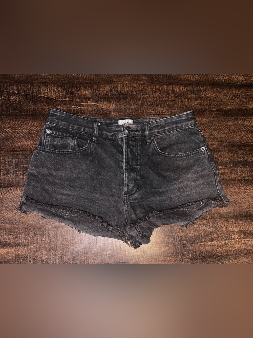 Women's Black Denim Cutoff Shorts